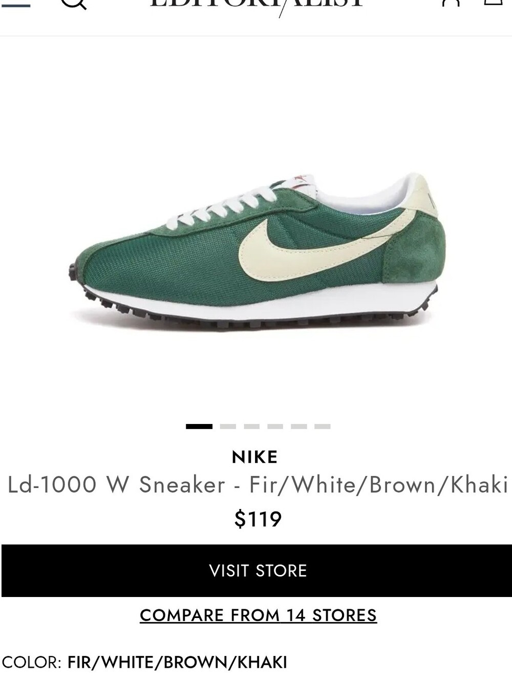 Nike Ld-10000 W Sneaker In Fir Green
